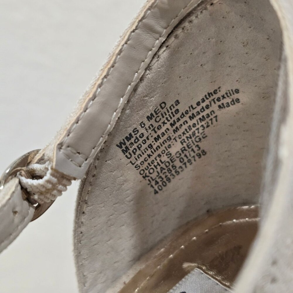 Jennifer Lopez ✦ Nude Suede Studded Cutout Platform Heels ✦ Ankle Strap 6 - Picture 5 of 12